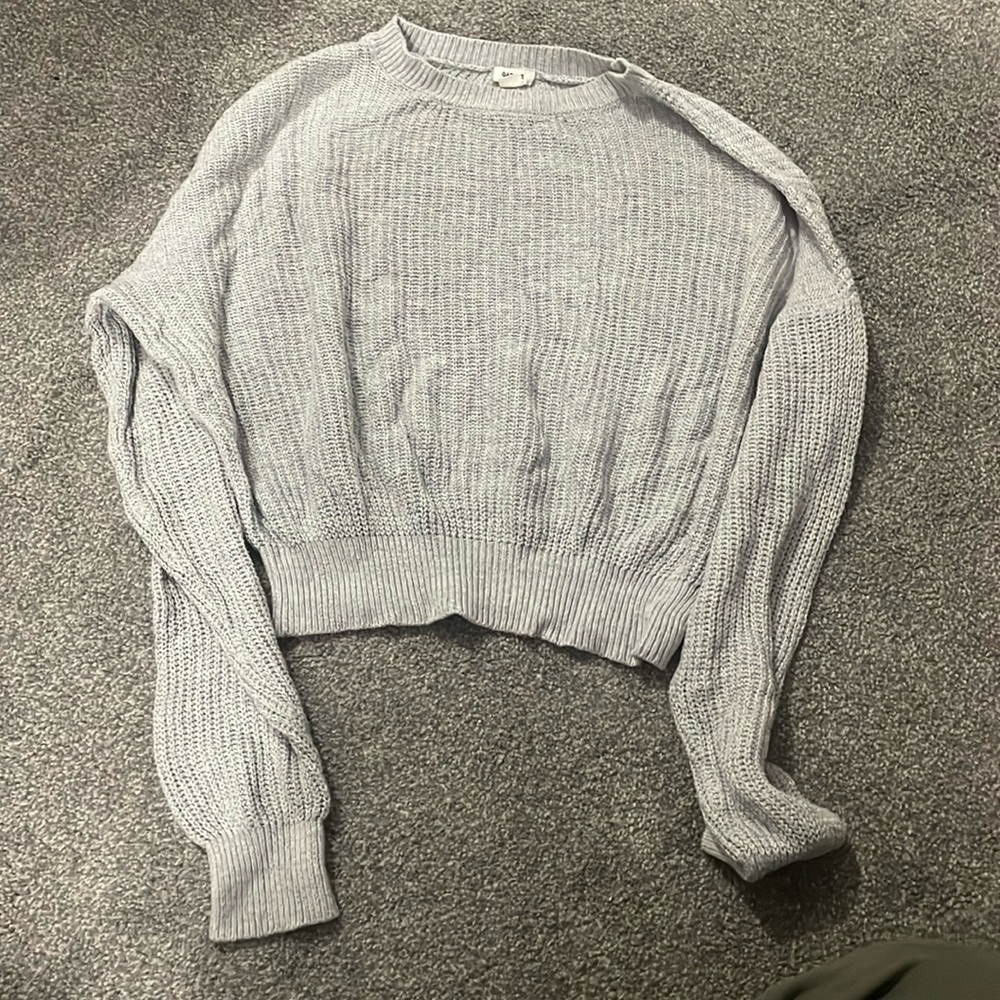 Cropped grey sweater. Size medium from Garage